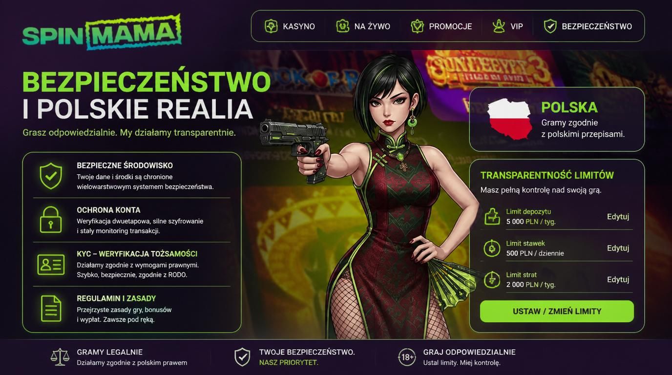 Symbol bezpieczeństwa i legalności dla gracza w Polsce.